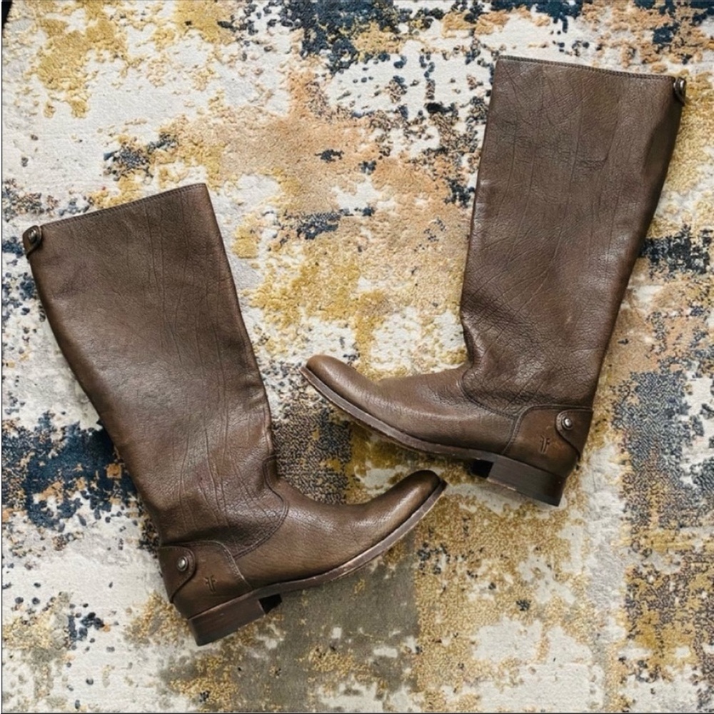 Frye Melissa Brown Leather Riding Boots Size 7